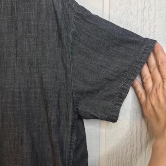 EILEEN FISHER DK GREY ORGANIC COTTON DENIM DRESS SZ. M - Picture 7 of 12